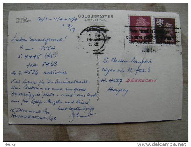 Chess Correspondance - John H. Chess Master   Auchterarder  UK  - Hand Written Postcard -   105525 - Scacchi