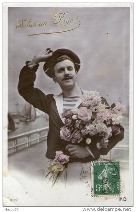 -Jeune Marin ,Fleurs - 1908 - (IRIS 1072) - - Hommes