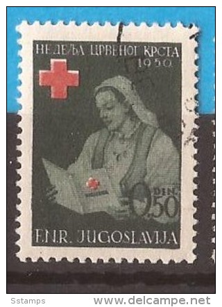 1950  X    JUGOSLAVIJA CROCE ROSSA MEDICINA NURSE INFERMIERE   Used - Bienfaisance