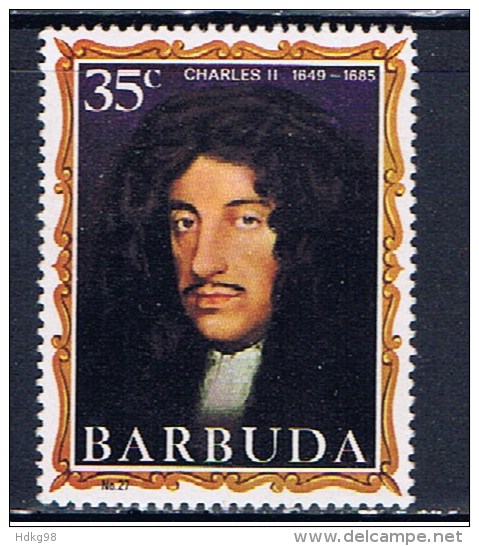 Barbuda+ 1971 Mi 81 Mnh Karl II. - Barbuda (...-1981)