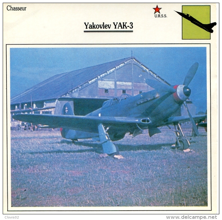 Fiche Aviation Chasseur Yakovlev YAK-3 - Airplanes