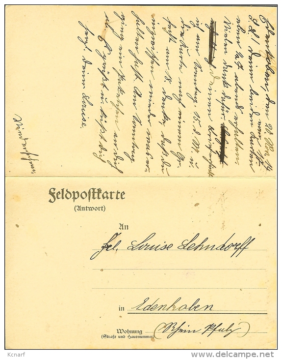 FELDPOSTKARTE De EDENKOBEN ( Un Den - Unwort ) - Edenkoben