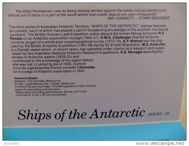 AUTRALIA  - AUSTRALIAN ANTARCTIC TERRITORY   1981 - SHIPS OF THE ANTARCTIC  Yvert Nº 47 / 752 ** - Unused Stamps