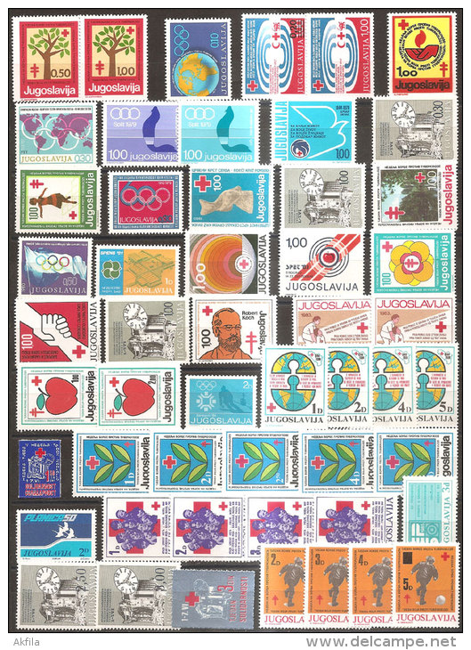 Yugoslavia, Complete Surcharge From 1962. Till 1991.year, MNH (**) - Collections, Lots & Series