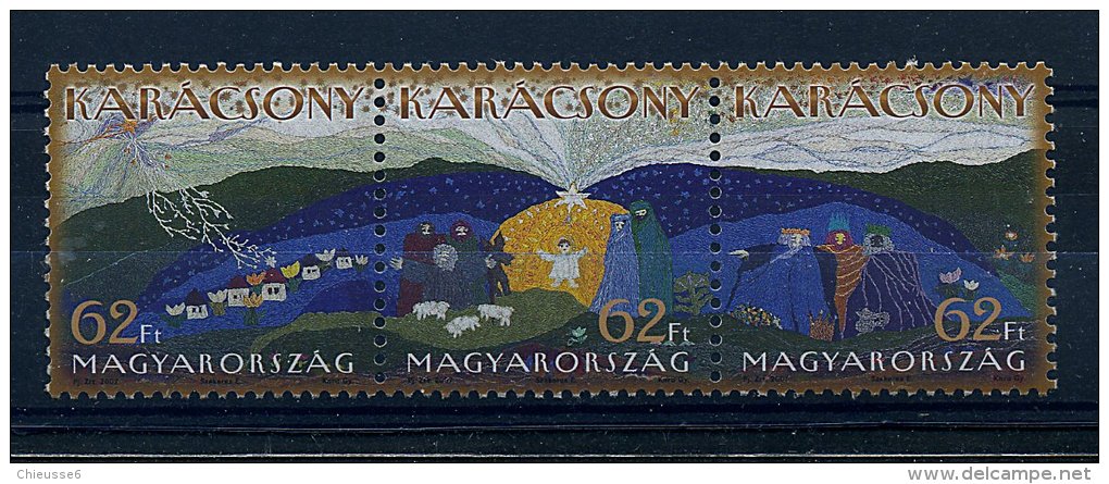 (CL 117) Hongrie** N° 4249 à 4251 - Série Se Tenant - Noël - Unused Stamps