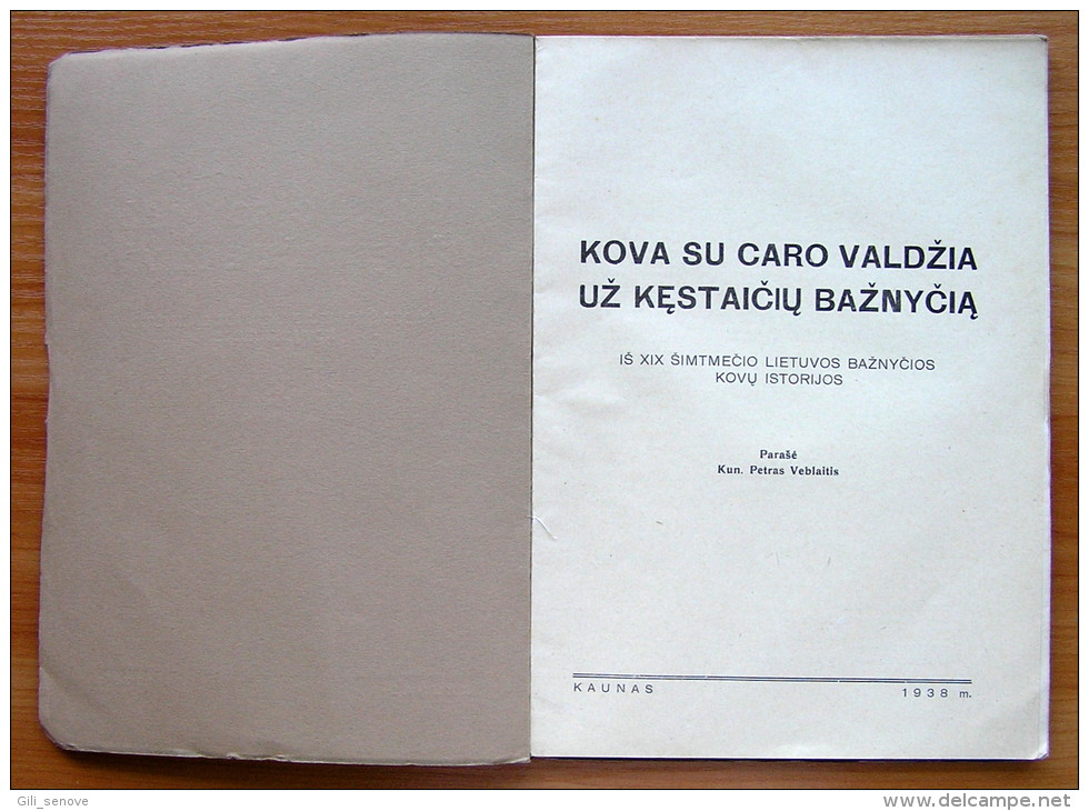 1938 Lithuania Lietuva /Kova Su Caro Valdžia (The Fight Against The Tsarist Government) - Old Books