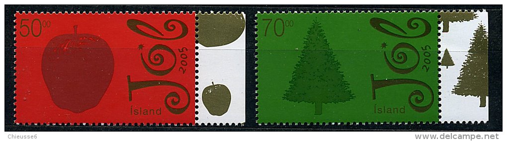 Islande** N° 1041/1042 - Noël - Nuevos