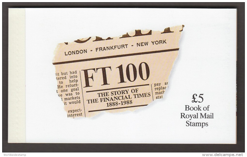 Great Britain Prestige Stamp Booklet: 1988 The Story Of The Financial Times 1888-1988 UK14612 - Booklets