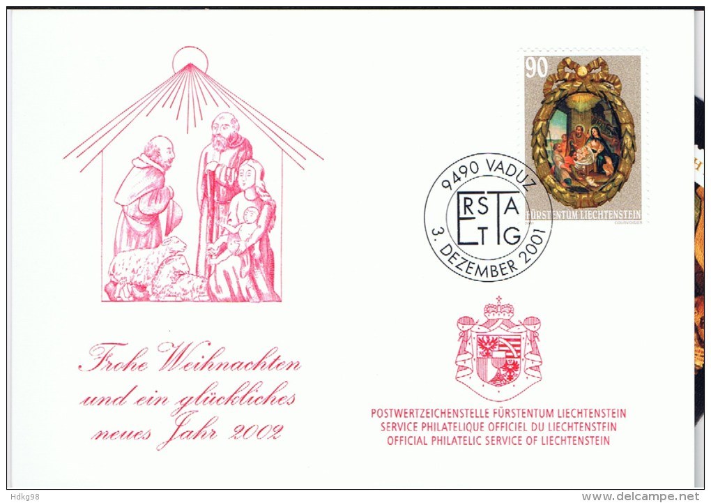 FL Liechtenstein 2001 Mi 1276 Weihnachten - Briefe U. Dokumente