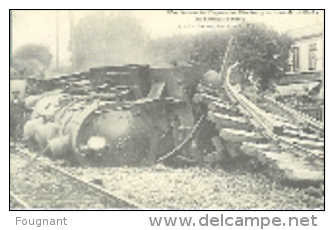 France:Cartes D´Autrefois:Reproduction: Déraillement De L´Express De Cherbourg En Gare De Bernay. - Catastrophes