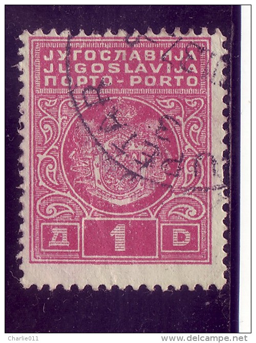 COAT OF ARMS-PORTO-1 DIN-POSTMARK-SUPETAR-BRAC-CROATIA-YUGOSLAVIA-1931 - Impuestos