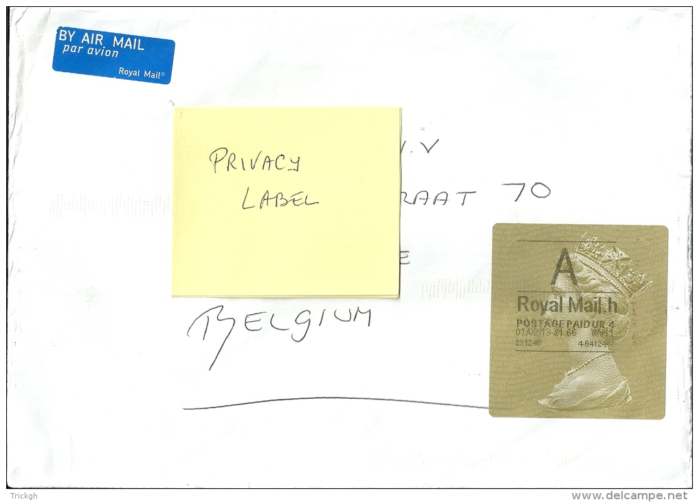 UK Label A Postage Paid &gt;&gt; Deinze (B) 2013 - Lettres & Documents