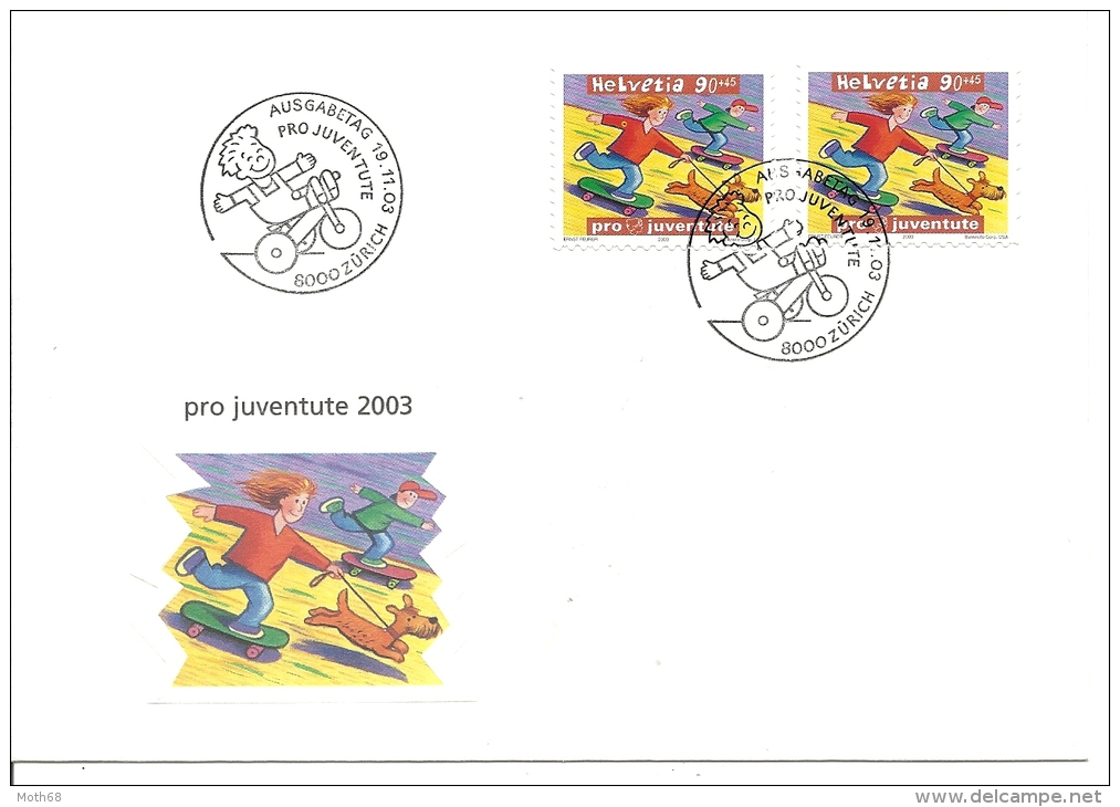 2003 J371B AB03 FDC Schabloch Am Arm Mit Vergleichsstück - Errors & Oddities