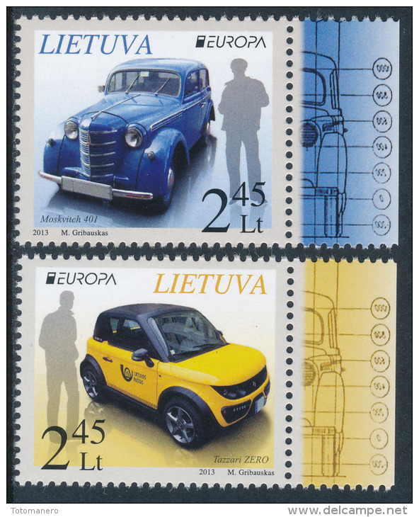 LITHUANIA/Litauen, EUROPA 2013 ""Postal Vehicles" Set Of 2v** - 2013