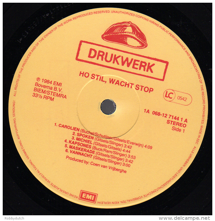 * LP *  DRUKWERK - HO STIL, WACHT STOP! (Holland 1984) - Other - Dutch Music