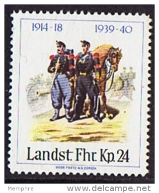 1939/40  Landst. Fhr. Kp. 24 ** - Vignetten