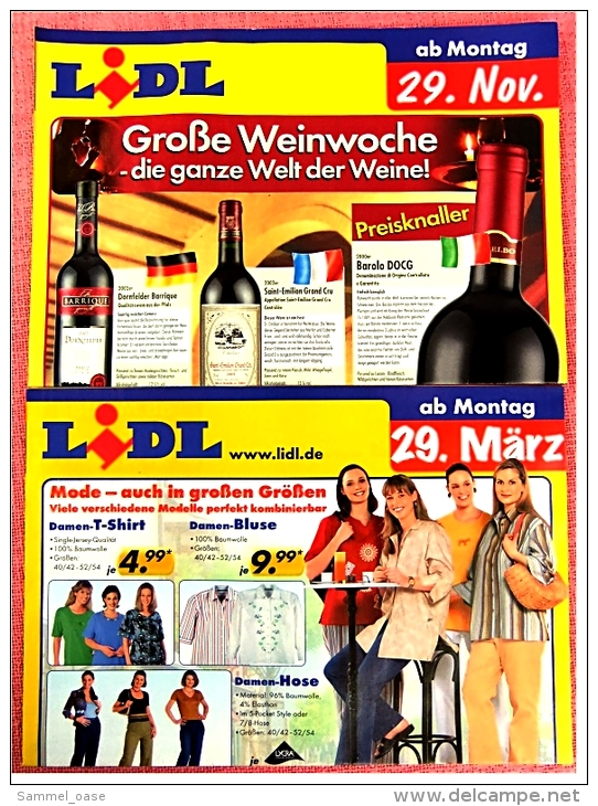 6 X Lidl Reklame Prospekte 2004 / 2005   - Insgesammt  Ca. 48 Seiten Großformat - Sonstige & Ohne Zuordnung