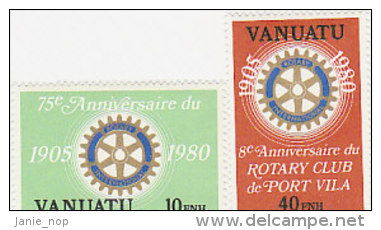 Vanuatu-1980 Rotary French 293a-294a - Vanuatu (1980-...)