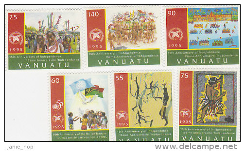 Vanuatu-1995 Anniversaries 658-663 MNH - Vanuatu (1980-...)
