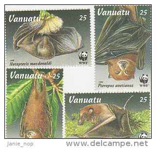 Vanuatu-1996 Flying Foxes-673-676 MNH - Vanuatu (1980-...)