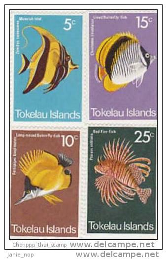 Tokelau-1975 Fish 45-48 Mint Hinged - Tokelau