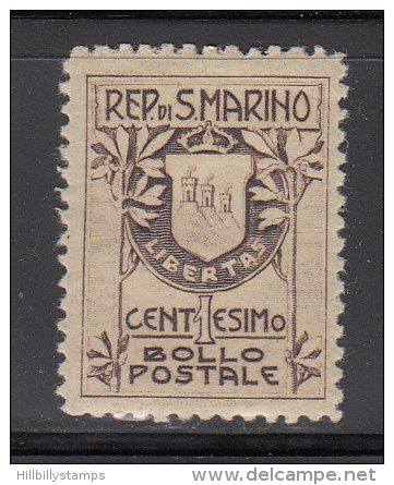 San Marino  Scott No 78 Unused Hinged  Year 1910 - Nuevos