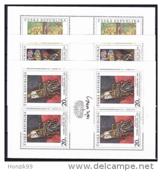 ** Tchéque République 1996 Mi Klb. 125+130-1, Les Feuilles, (MNH) - Blocs-feuillets