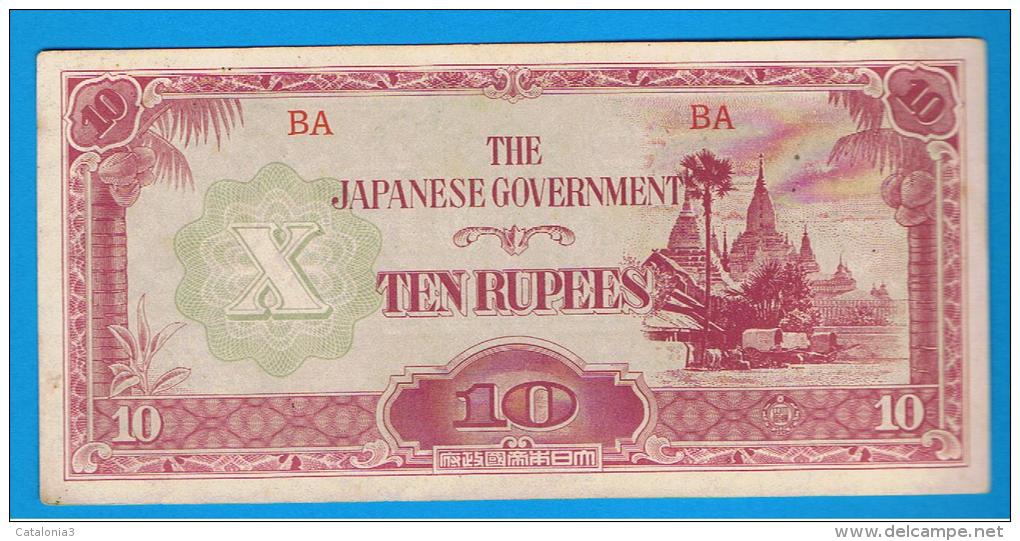 BURMA Ocupacion Japonesa = 10 Rupias ND  P-16 - Myanmar