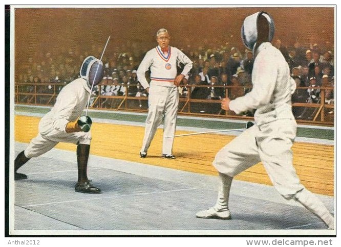 Olympia 1932 Los Angeles Werk 6 Nr. 142 Gruppe 22 Säbelfechten G. Gaudini Italia - Fencing