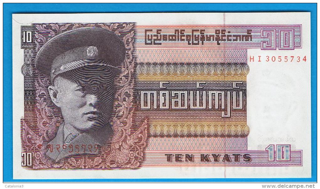 BURMA  = 10 Kyat ND Circulado   P-58 - Myanmar