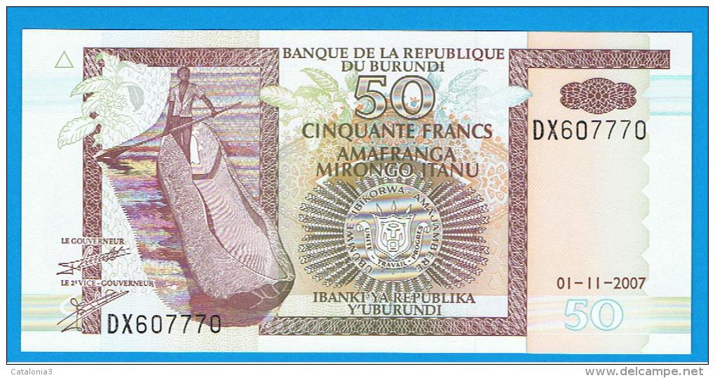 BURUNDI - 50 Francs 2007 SC  P-36 - Burundi