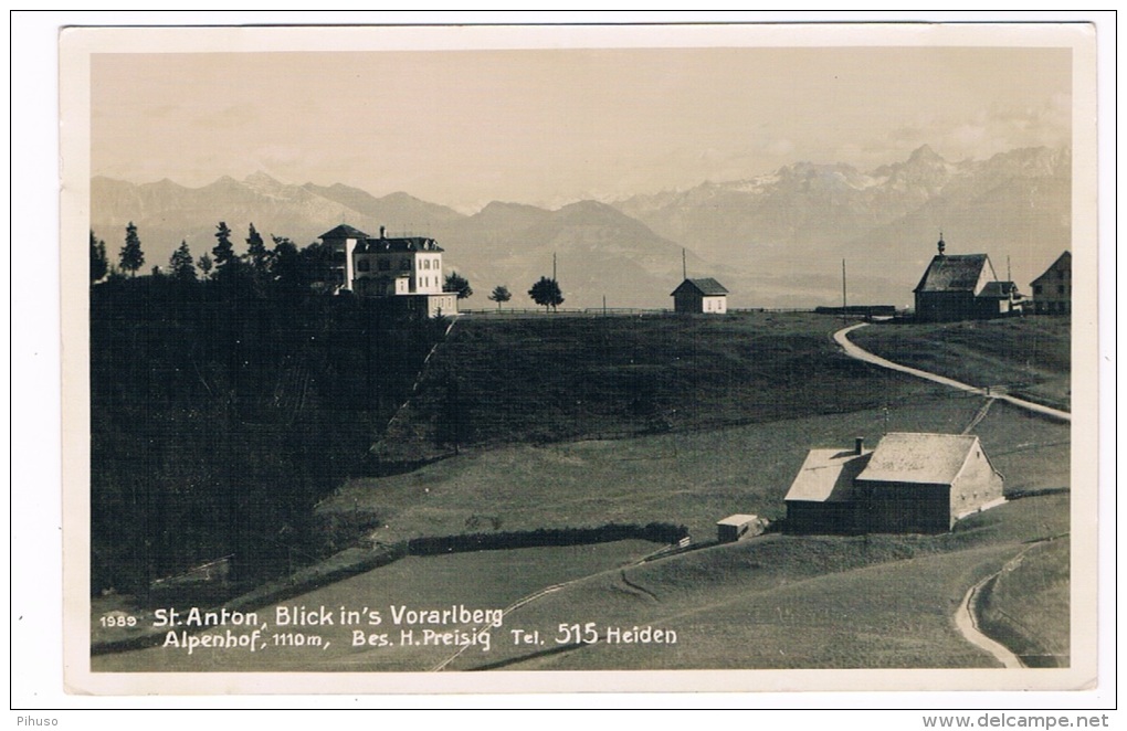 Ö-1560    ST. ANTON Am ARLBERG : Blick In's Voralberg - St. Anton Am Arlberg