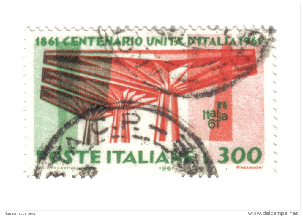 Centenario Unità D'italia 1961 300 Lire Usato COD FRA.200 - 1961-70: Usati