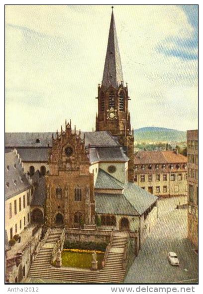 Aschaffenburg PKW Borgward Kirche Basilika 1963 - Aschaffenburg