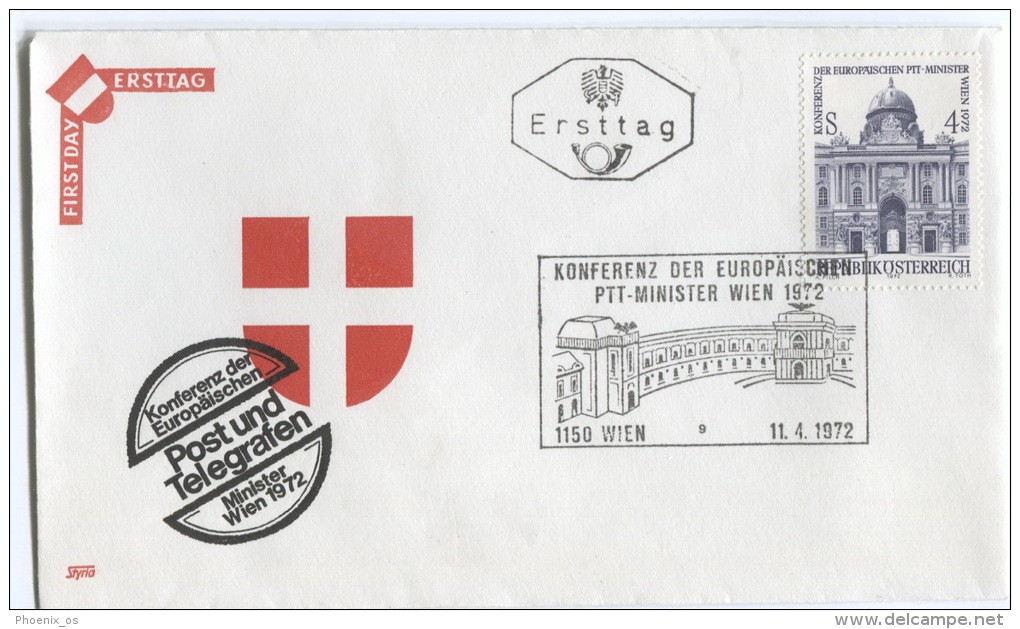 Conference POST Und Telegrafen, WIEN, Austria, 1972. FDC - Post