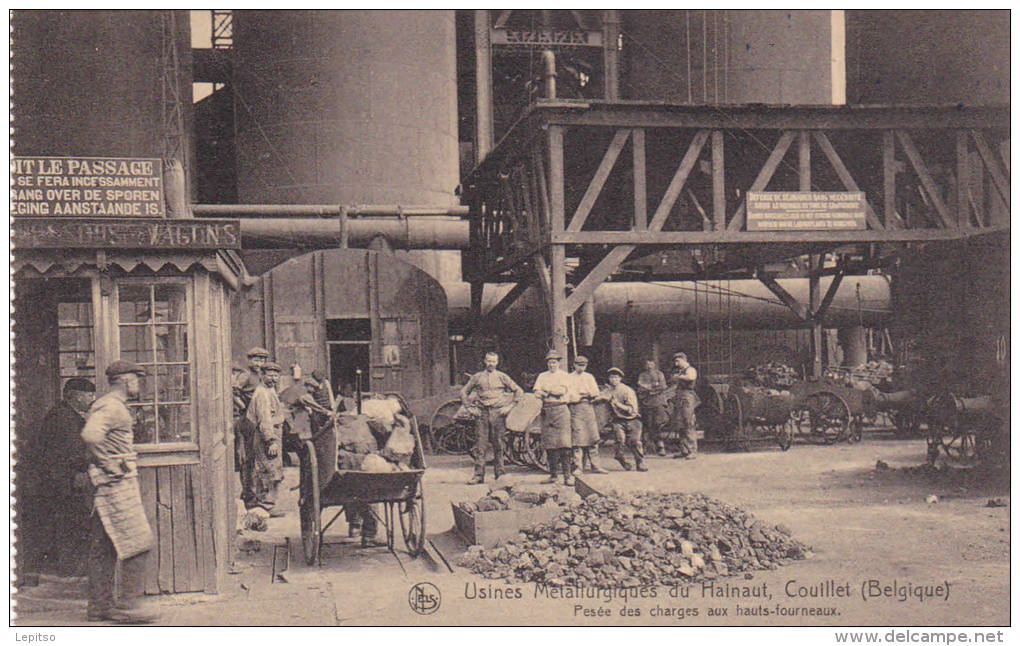 COUILLET Nels Animée  Usines Métallurg. "Pesée Des Charges Aux Hauts-fourneaux" Non-écrite  état Impeccable Voir Scans - Autres & Non Classés