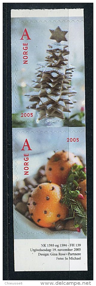 Norvège** N° 1501/1502  - Noël. - Unused Stamps