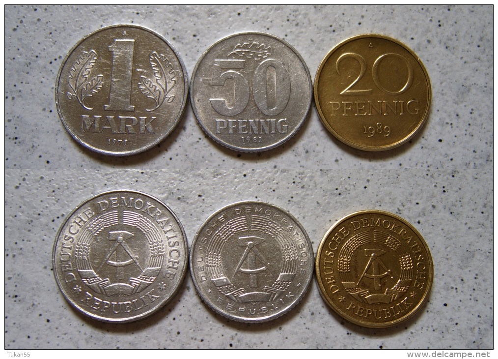 3 X Münzen DDR Ab 1978                               (J126) - Sammlungen
