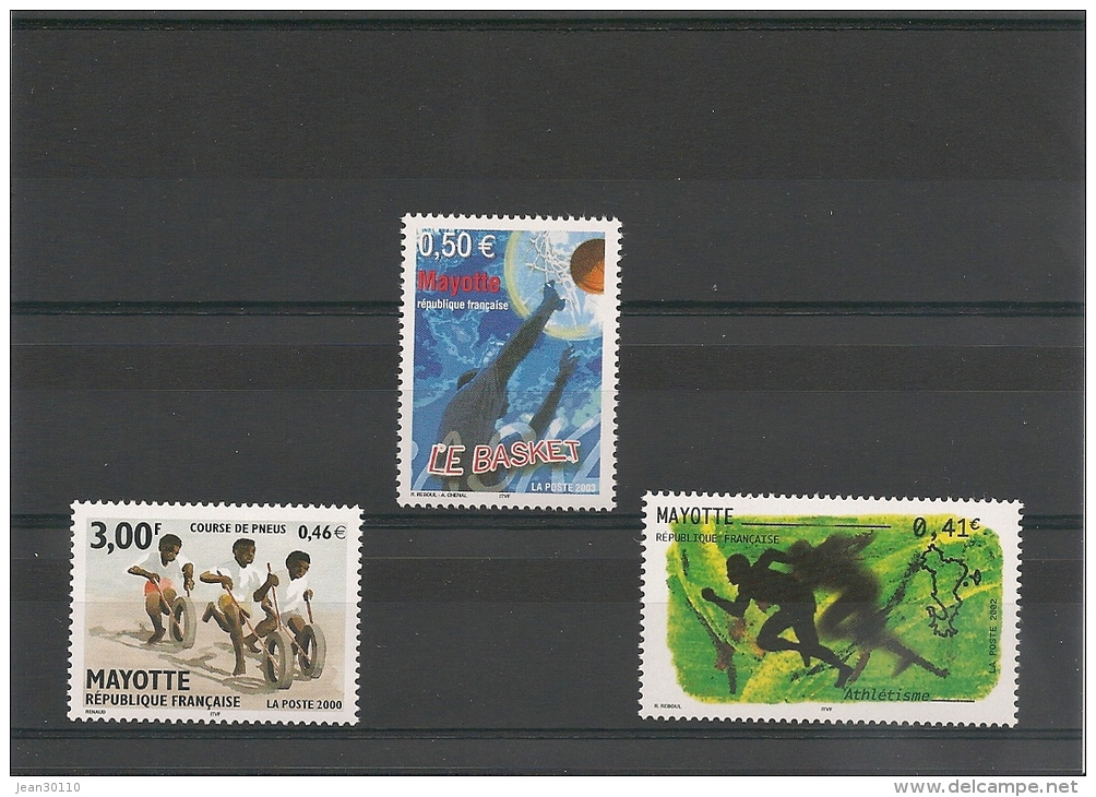 MAYOTTE Sport-Jeux N°Y/T :88-128-148** - Unused Stamps