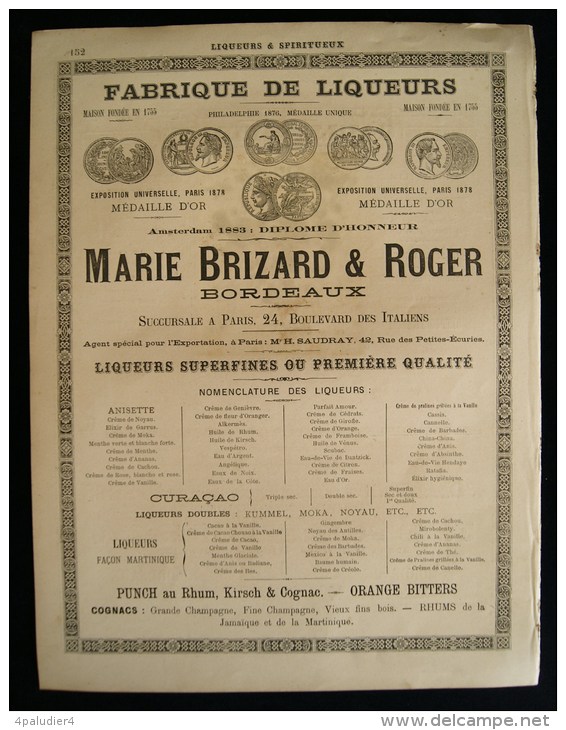 FABRIQUE D'HUILES D'OLIVE CAULE & FIRMIN Aix-en-Provence ( Bouches Du Rhône)  MARIE BRIZARD & ROGER Bordeaux 1894 - Publicités