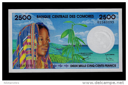 COMORES 2500 FRANCS ( 1997 ) PICK  13 UNC. - Comores