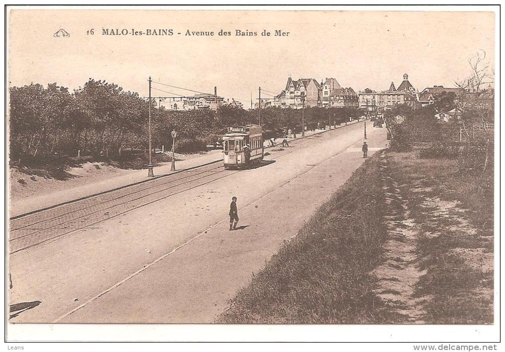 MALO LES BAINS - Avenue Des Bains De Mer (avec Tramway) - Malo Les Bains