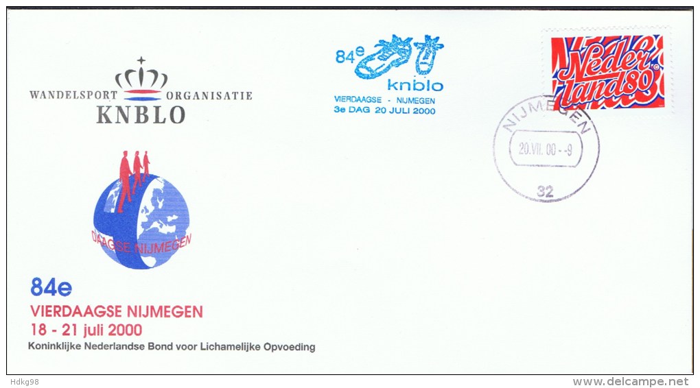 NL Niederlande 1997 Mi 1629 Viertagemarsch Nimwegen 20.7.2000 - Cartas & Documentos