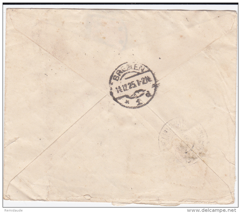 BRASIL - 1925 - ENVELOPPE ENTIER POSTAL RECOMMANDEE De ORLEANS DO SUL Pour BREMEN (GERMANY) - Postal Stationery