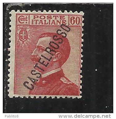 COLONIE ITALIANE CASTELROSSO 1924 SOPRASTAMPATO D'ITALIA OVERPRINTED ITALY  60 C MNH - Castelrosso