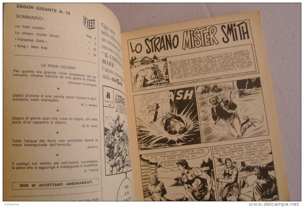 PFH/24 ZAGOR N.124 ZENITH GIGANTE (n.73) LO STRANO MISTER SMITH Cepim Ed. - Zagor Zenith