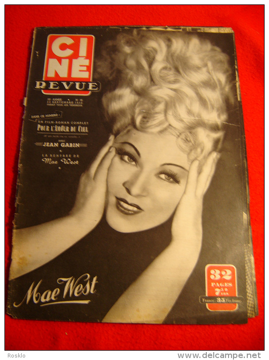 REVUE / CINE REVUE / N° 238 DE 1950 / MAE WEST + PIERRE FRESNAY - Zeitschriften