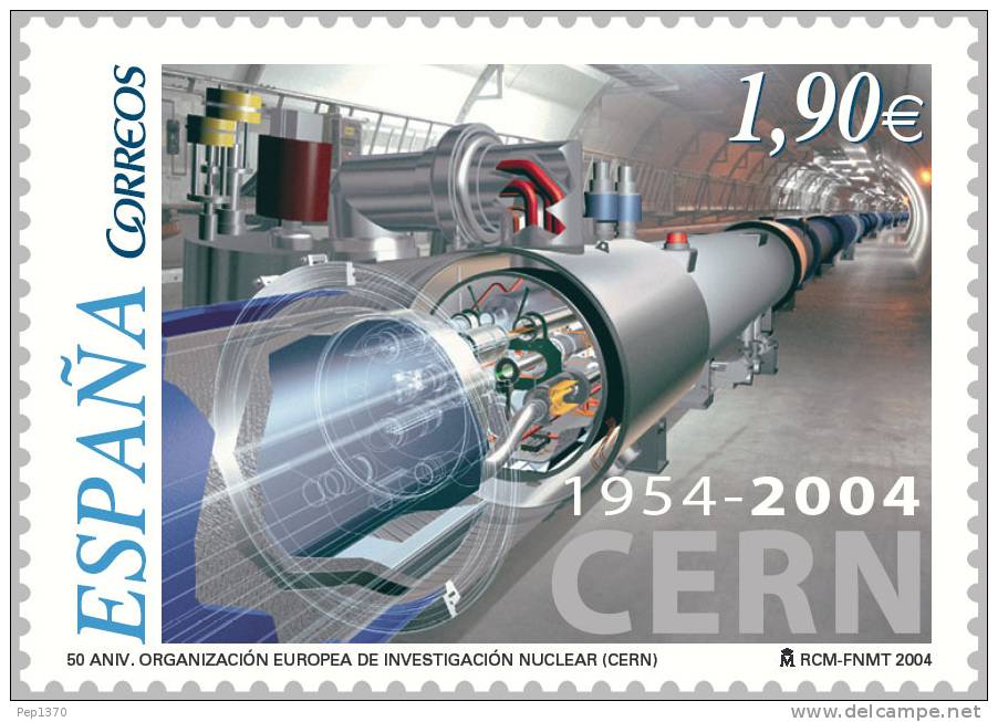 ESPAÑA 2004 - 50º ANIVERSARIO INVESTIGACION NUCLEAR CERN - Edifil Nº  4121 - YVERT 3700 - Atomo