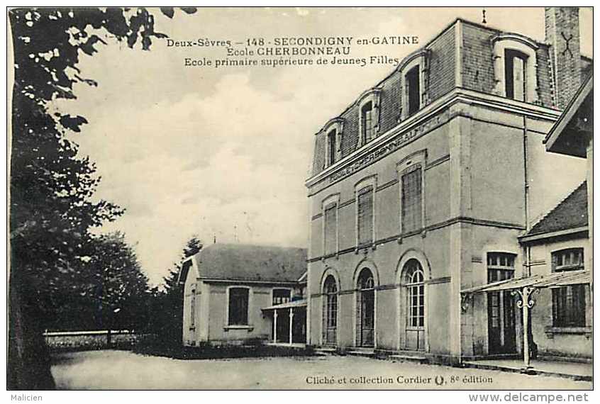 Deux Sevres -ref A378- Secondigny En Gatine - Ecole Cherbonneau - Carte Bon Etat  - - Secondigny