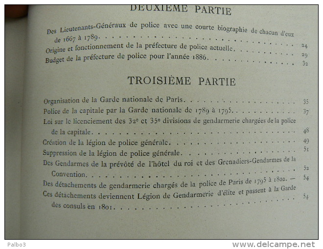 livre histoire des corps de troupe service de la ville de paris garde republicain gendarmerie gravure